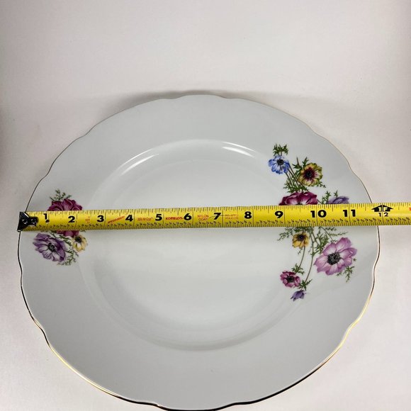 Vintage Bohemia Plate Ceramic Works Czechoslovakia Floral Daisies - Picture 13 of 15